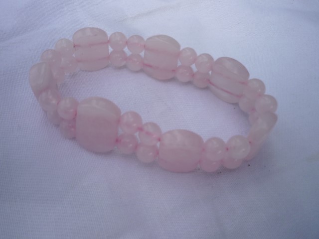 Rose Quartz Bracelet love, gentleness, emotional healing, release of stress, uniting with the Divine 4158